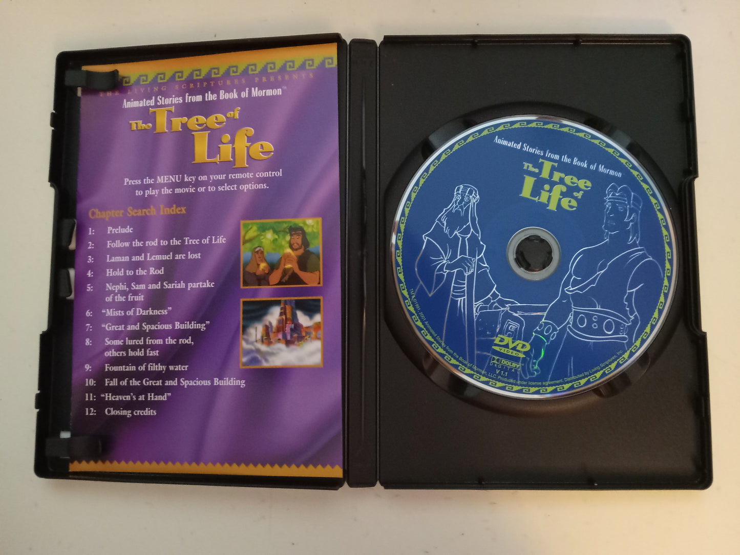 The Tree Of Life, Animated Stories from Book of Mormon, DVD Movie, Fullscreen, Living Scriptures, Rated G, USED