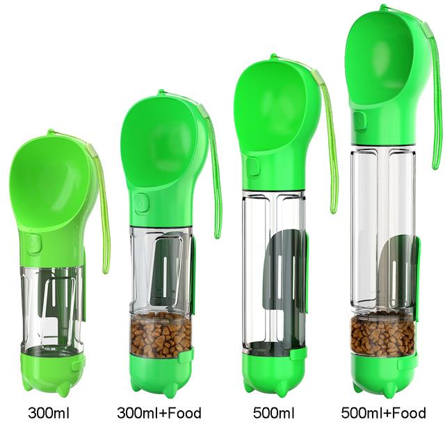 Portable 3 in 1 Pet Water Bottle, Pet Feeder, Dog Cat Drinking Bowls, Food Water Dispenser NEW