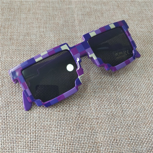 Mosaic Minecraft Video Game Cosplay Sunglasses Green Cosplay Costume Accessory 100% UV protection NEW