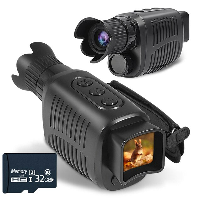 Monocular Night Vision Device 1080P HD 850nm Infrared LED Illumination 5X Digital Zoom NEW