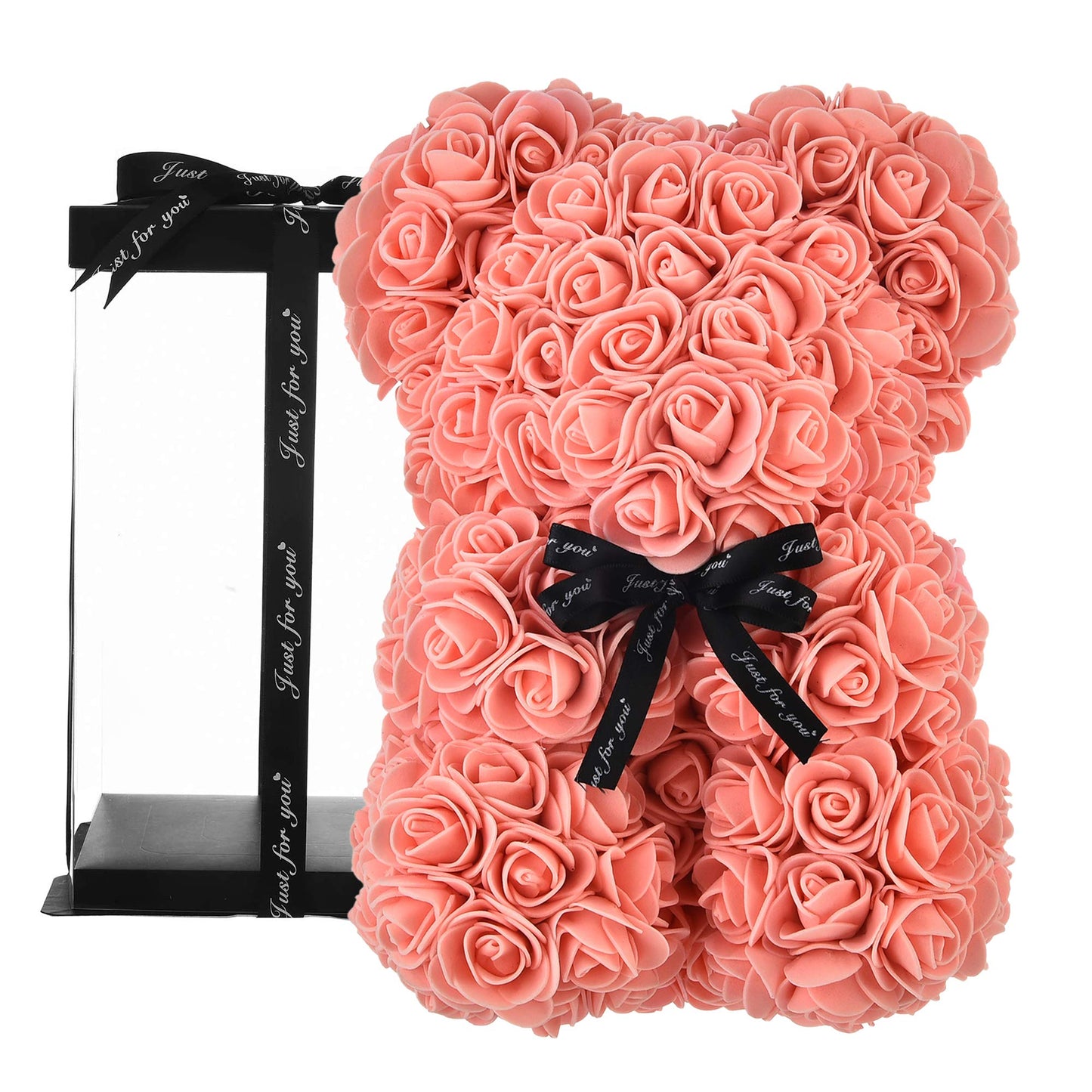 Valentines Day Rose Bear Light up Decoration Pink White Red Purple Blue Black