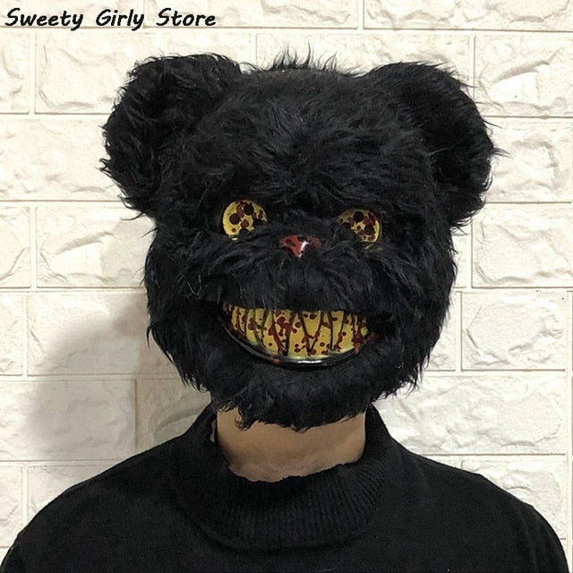 FNAF Bunny Rabbit Bloody/Bear Halloween Costume Cosplay Mask Red Eyes, Sharp Teeth NEW