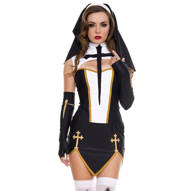 Naughty Nun Superior Costume Holy Church Convent Cosplay NEW
