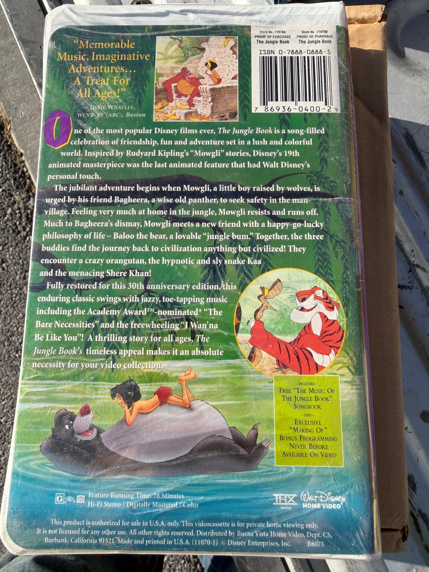 VHS Walt Disney Jungle Book animated new-sealed movie vintage …