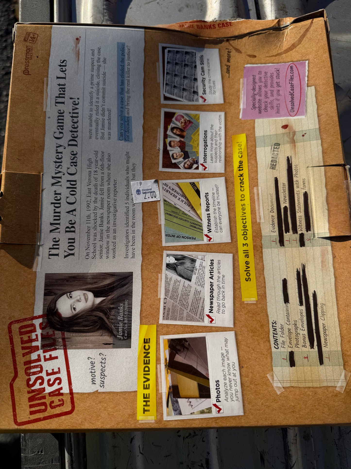 Game Unsolved Mysteries detective games case files Jamie Banks missing person …