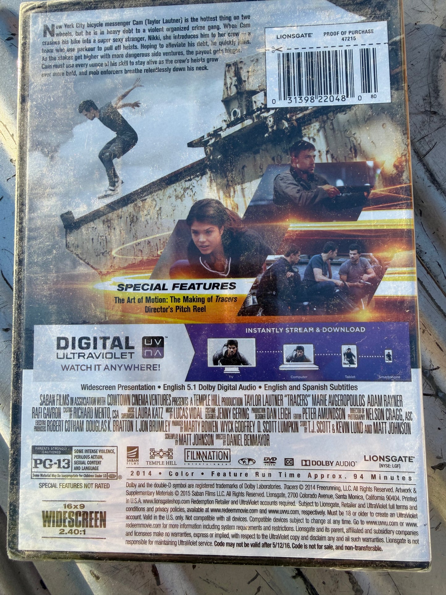 DVD Tracers rated PG-13 sealed new movie…