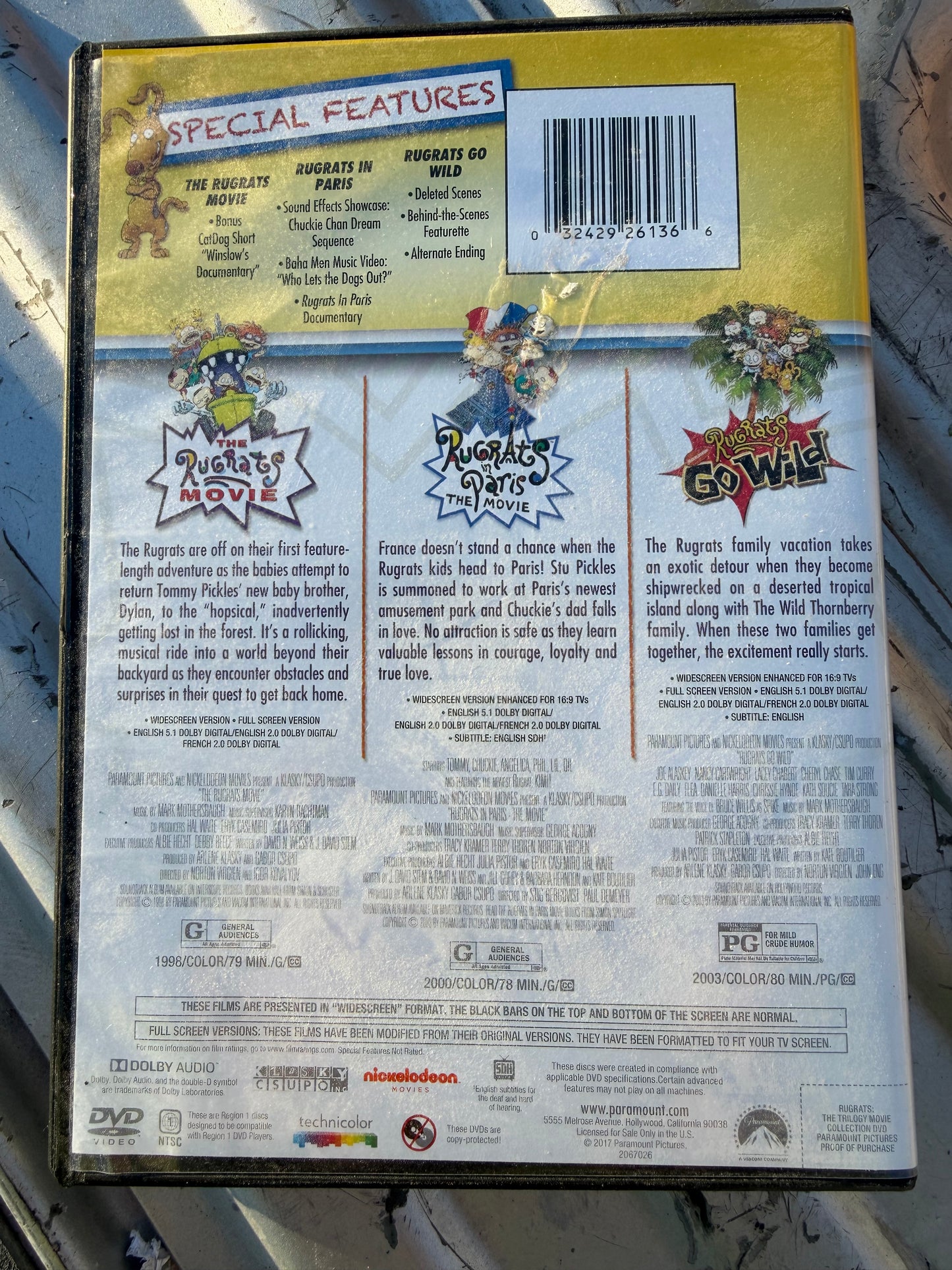 DVD RugRats animation trilogy 3 movies used …