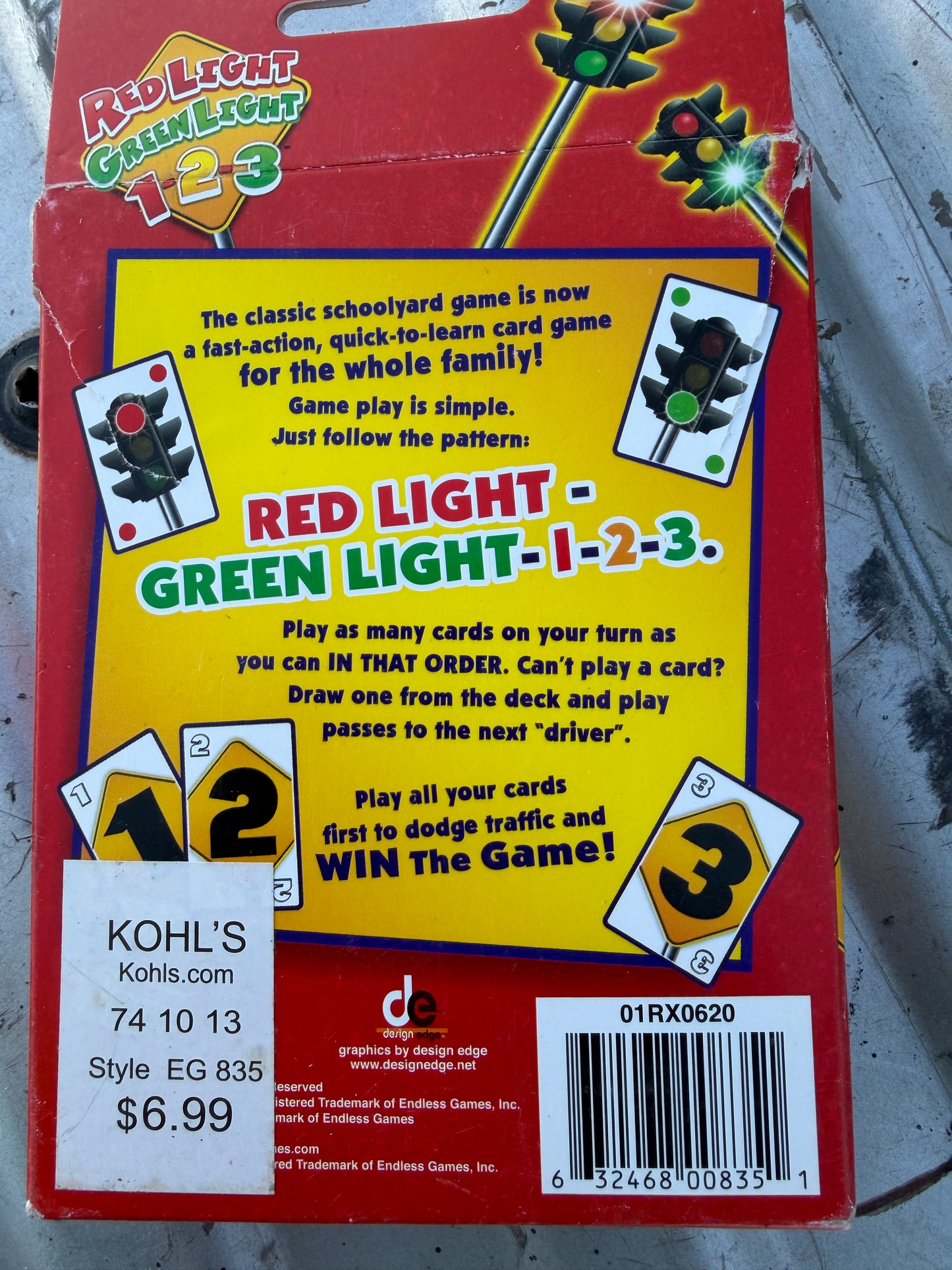 Red Light Green Light card game ages 5 up used …