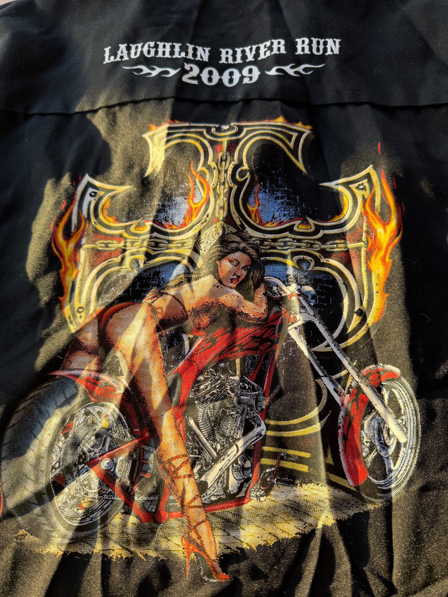 Hollywood Choppers original button down shirts 2009 Laughlin river run. Size L …