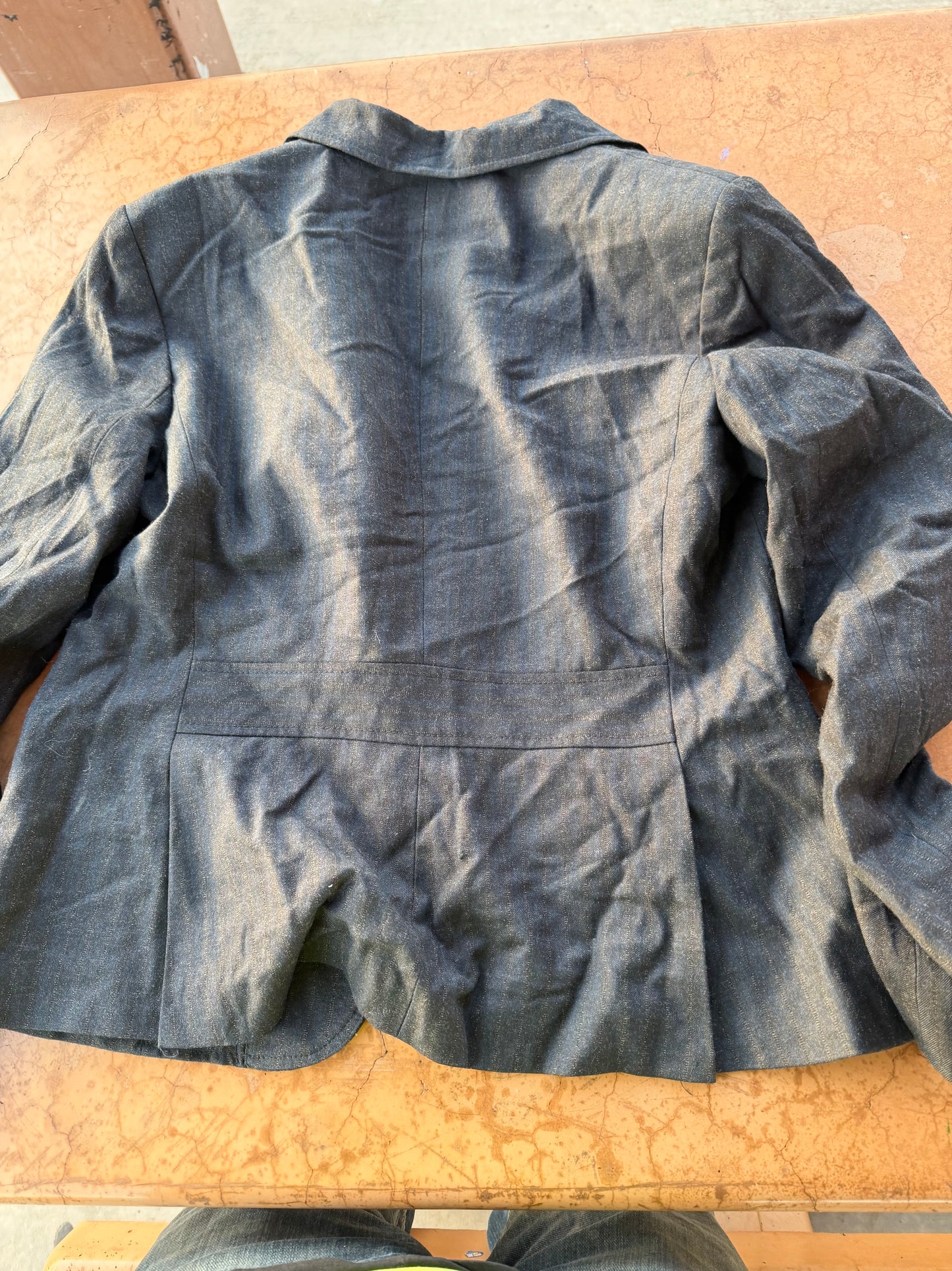 New York & Company clothing line business jacket or coat dark gray button up size 12 …