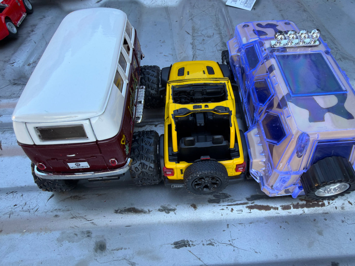 Rolling trucks toys VW Bus Jeep SUV 4X4 vehicles 3 different ones new…