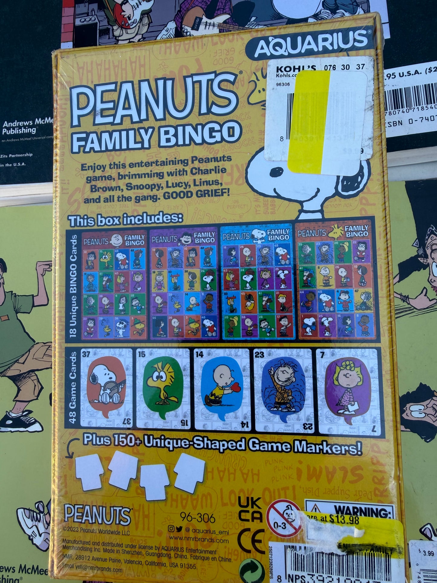 Peanuts cartoon family bingo game new by Aquarius…