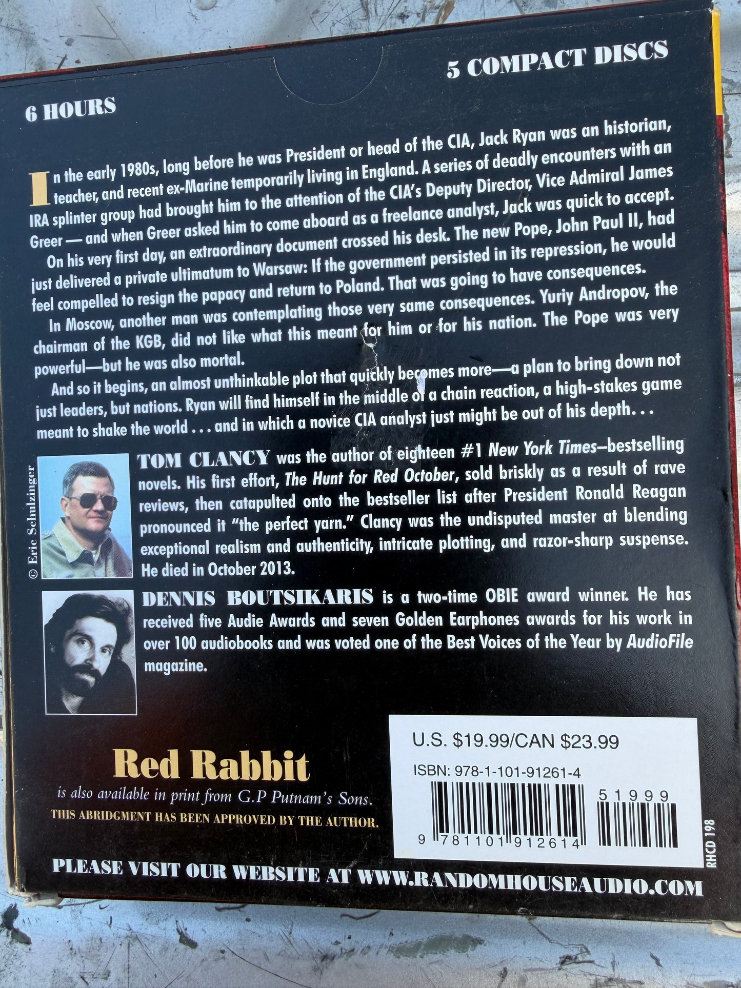 Tom Clancy Author Audiobook on CD Red Rabbit…