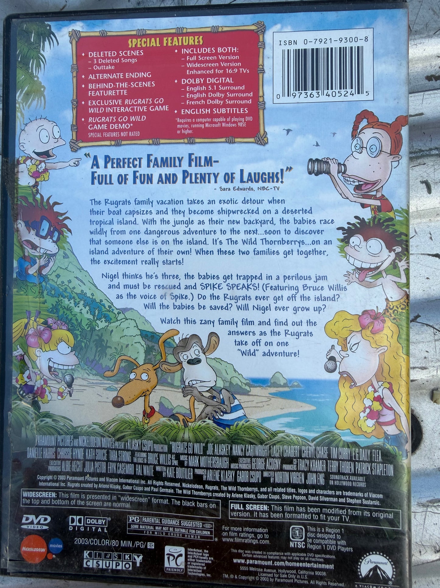 RugRats DVD movie Go Wild animated cartoon used …