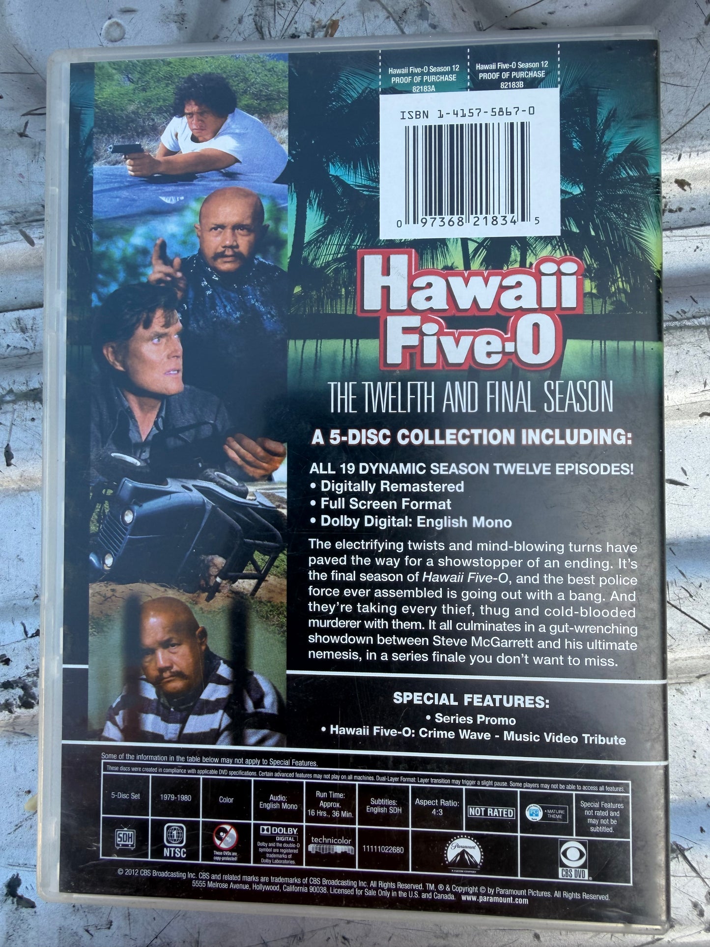 Hawaii Five O DVD set movie form tv Final twelfth season complete episodes used …