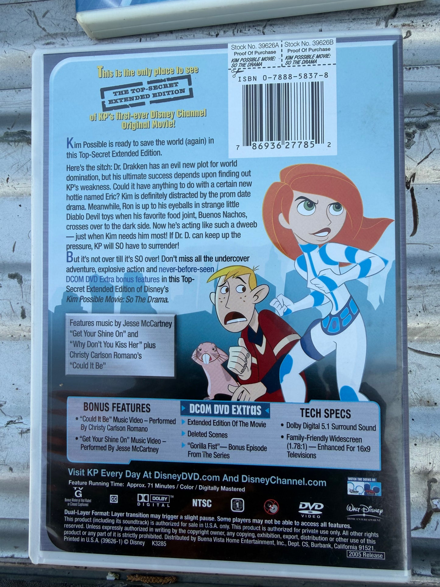 Kim possible Disney dvd movie So the Drama extended version animated film used …