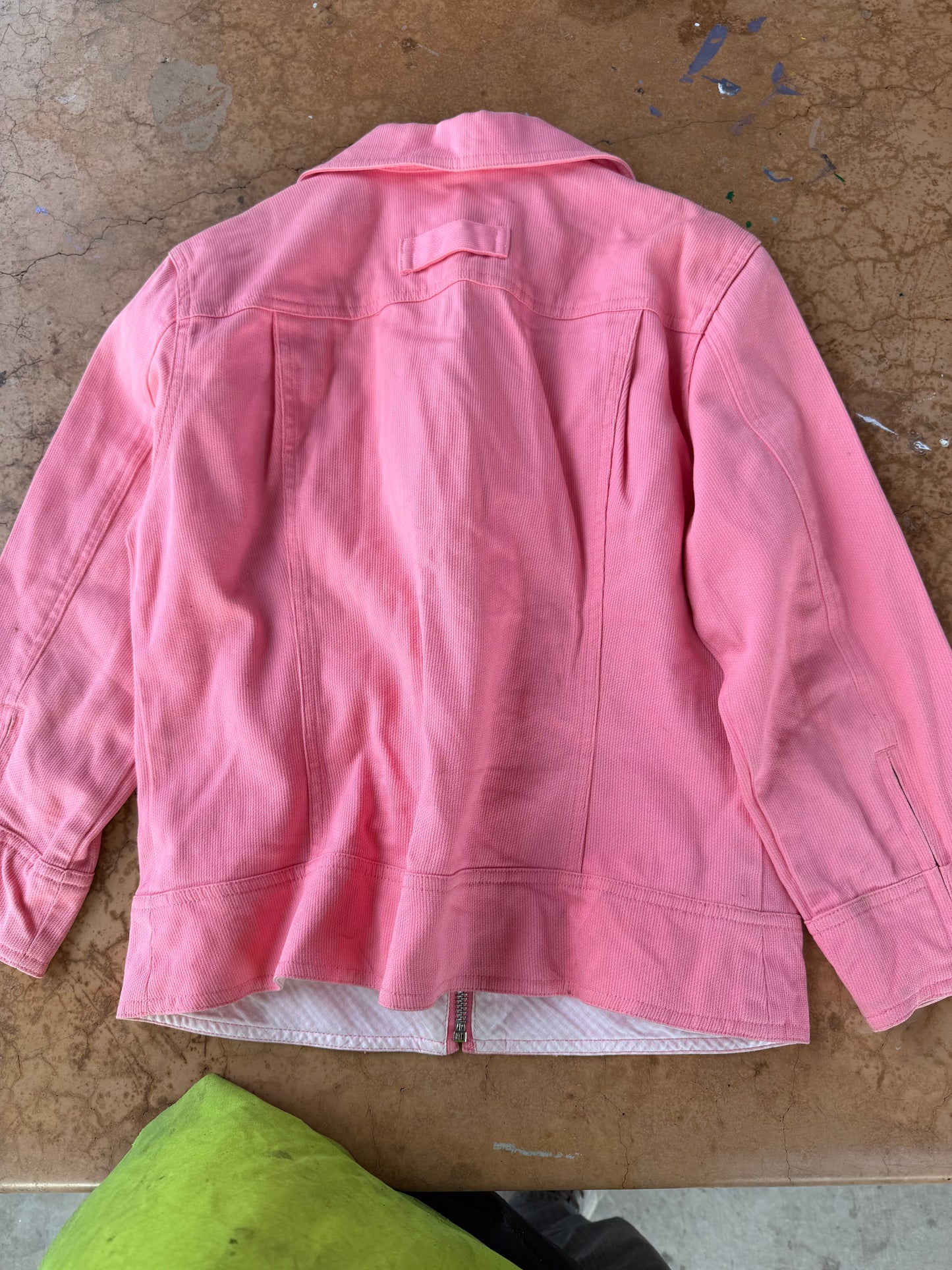 Dockers Women business suit coat jacket pink color size Small long sleeve …