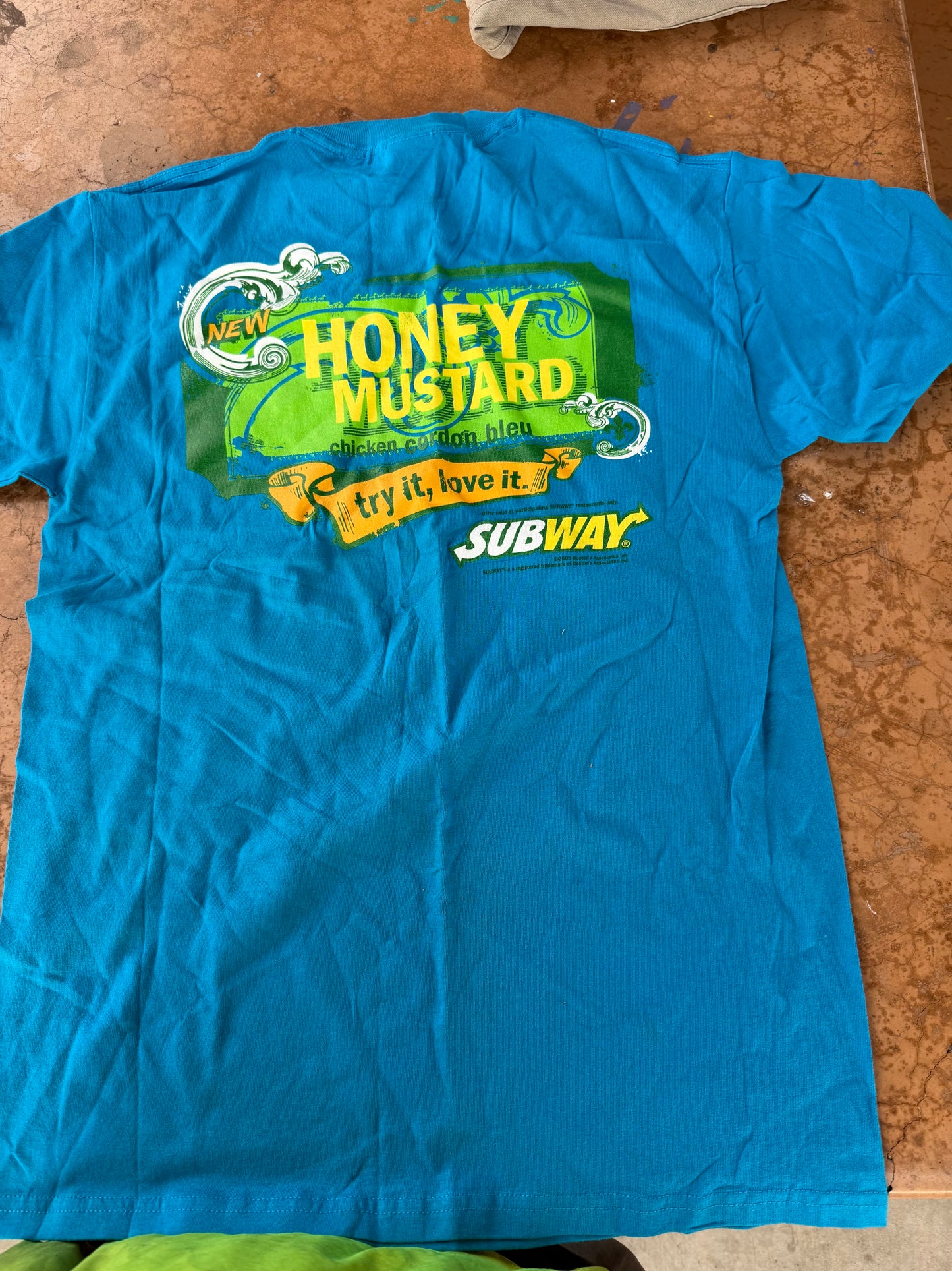 Subway tee shirt size Medium has Honey mustard try it love it New …
