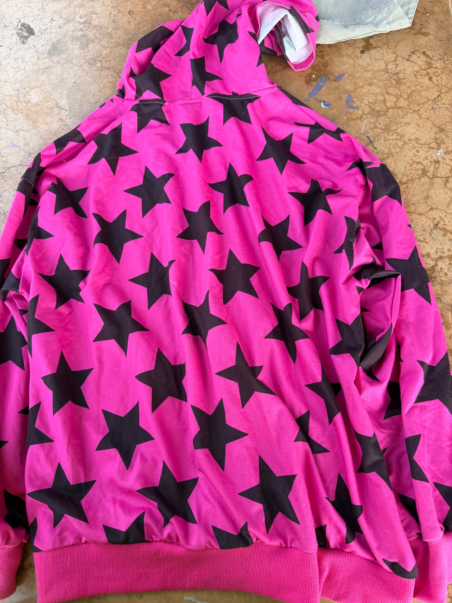 Romwe clothing hoodie pink Stars ladies hoodie size medium New…