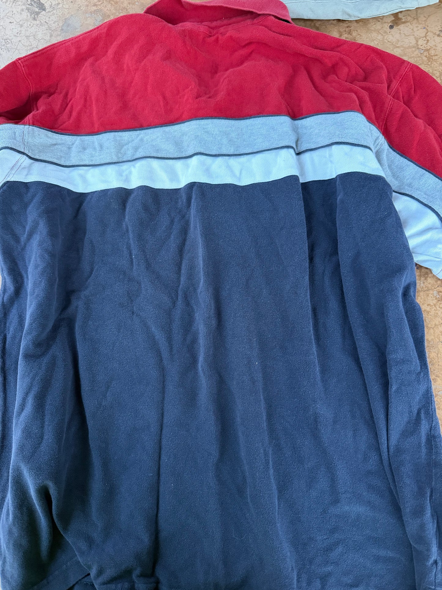 Tommy jeans company polo shirt blue and red. Size Large no tag used …