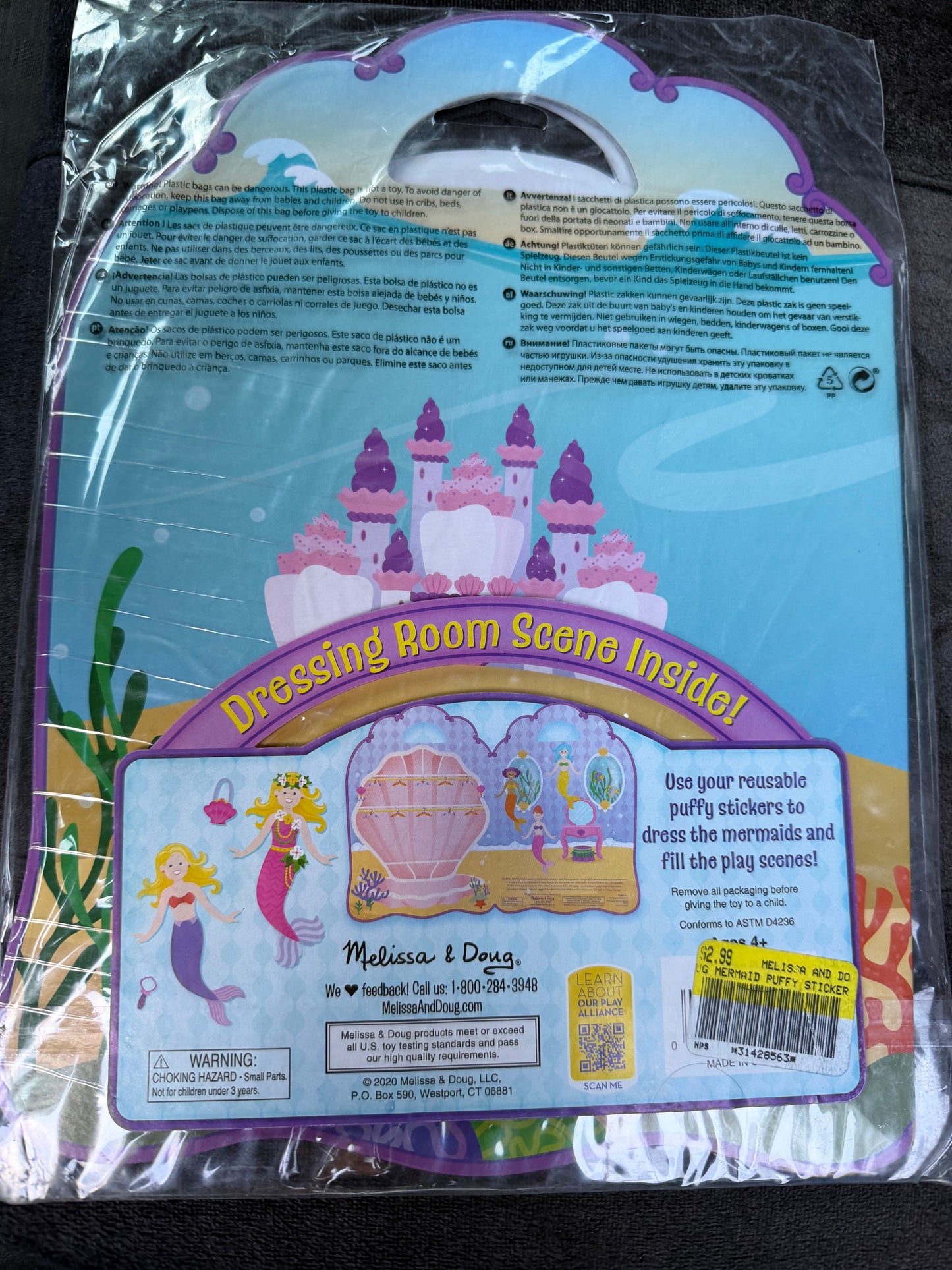 Melissa and Doug puffy sticker’s play set Mermaid set play dress up clothes for mermaid new …