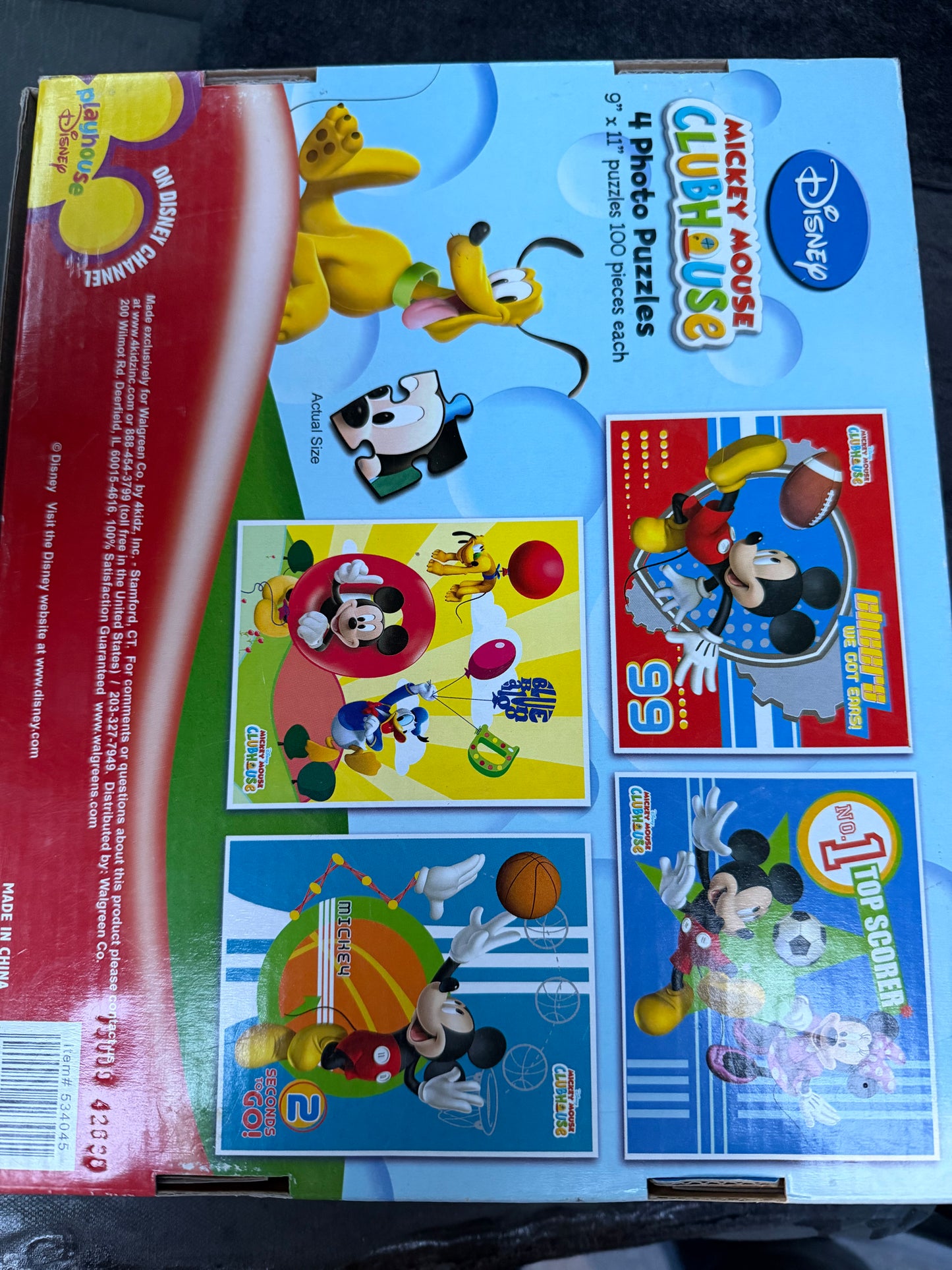 Micky Mouse Club House. 4 photo Puzzles in one box kids 3-8