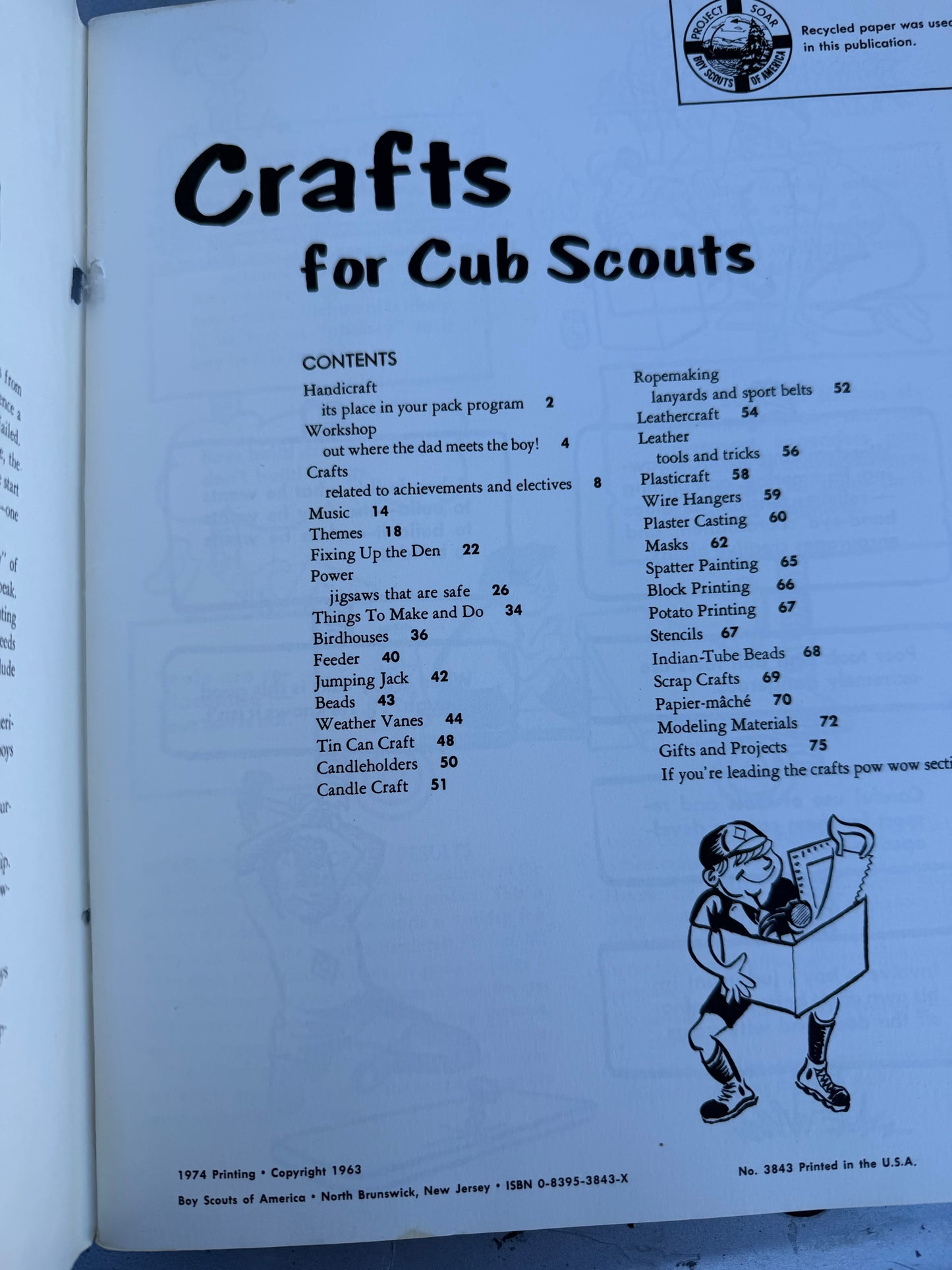 Boy Scouts of America Crafts For Scouts book blue color. Used …