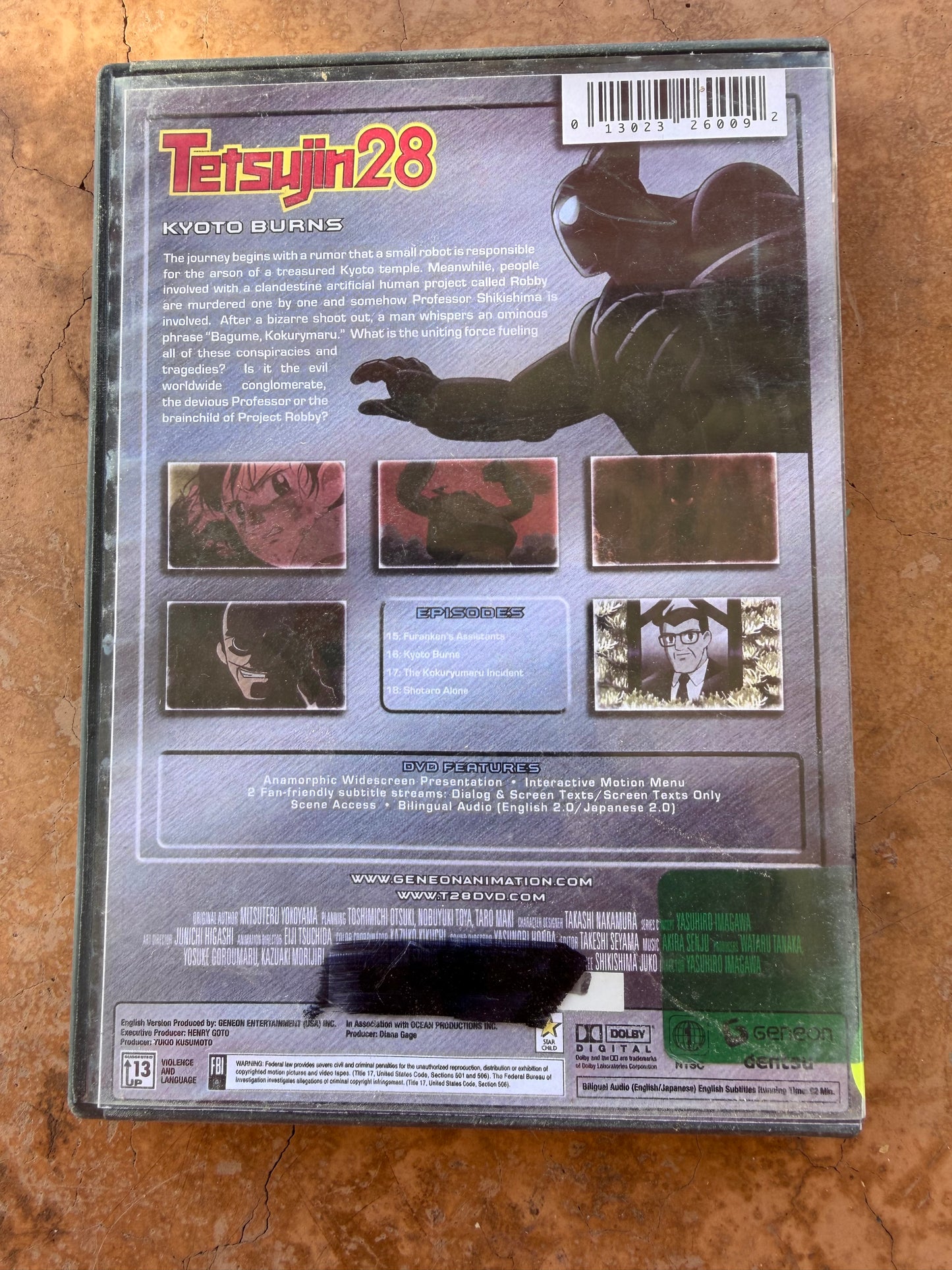 Tetsujin 28 anime series animated cartoon episodes #15,16,17,18 Kyoto burns…
