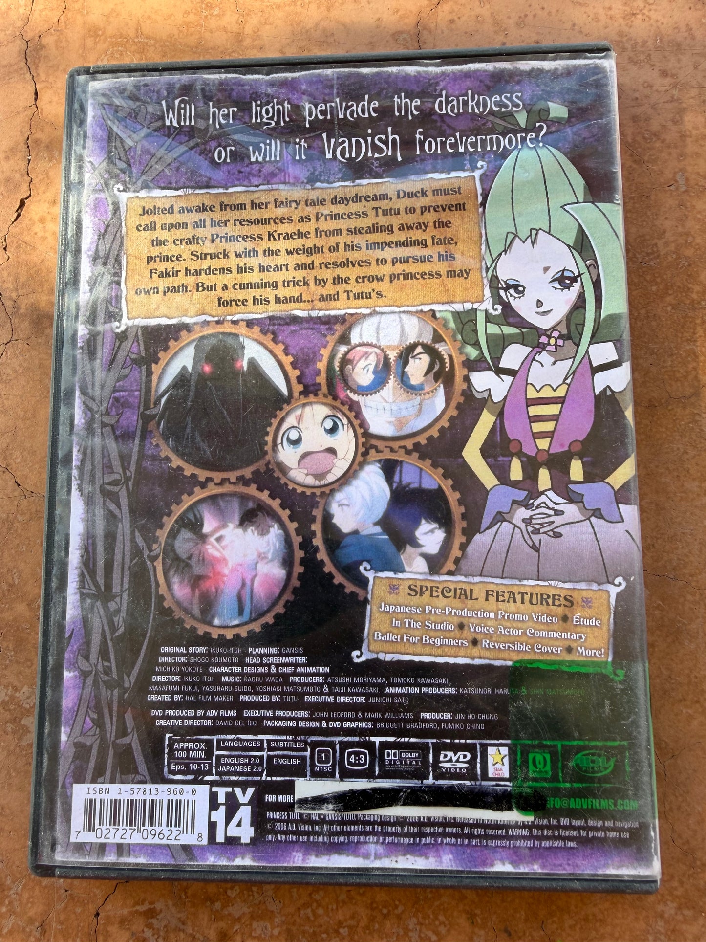 Princess tu-Tu volume 3 DVD movie animated series used …