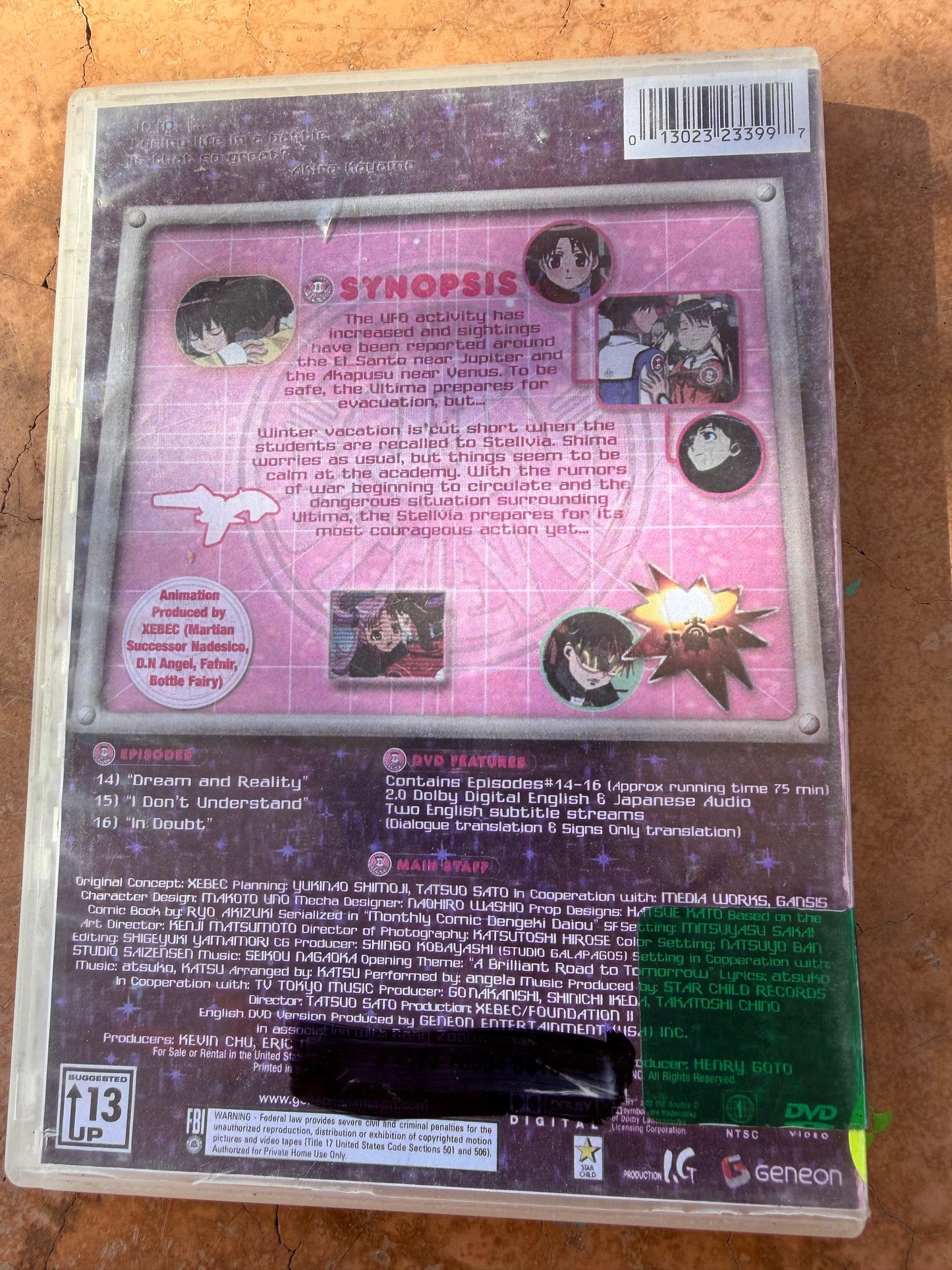 Stellvia Foundat DVD movie animated series anime episodes 14,15,16 …
