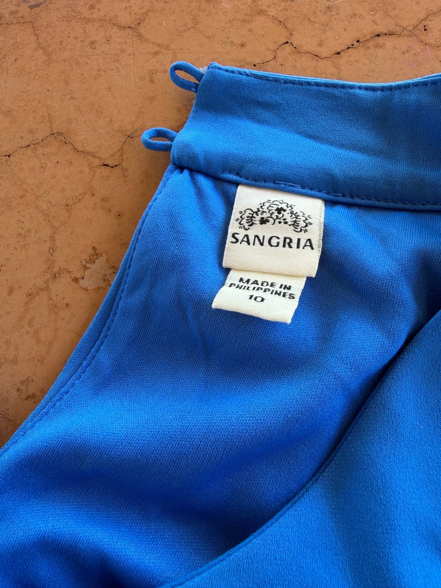 Sangria. dress elegant dress night out formal outfit blue color sleeveless dress size 10 long length…
