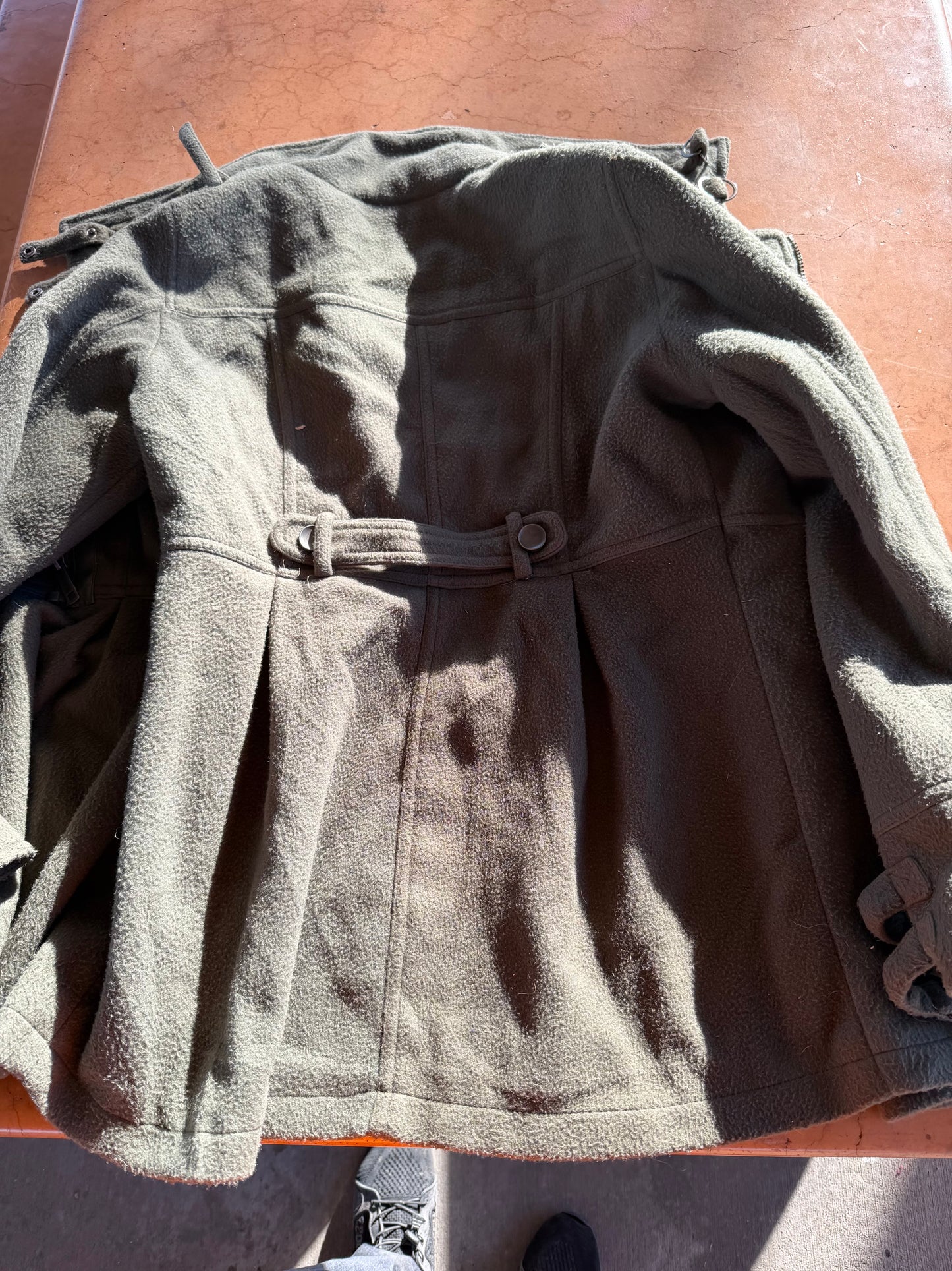 Lasa Kiss coat warm coat for winter button down and zipper cotton wool gray color size Large…