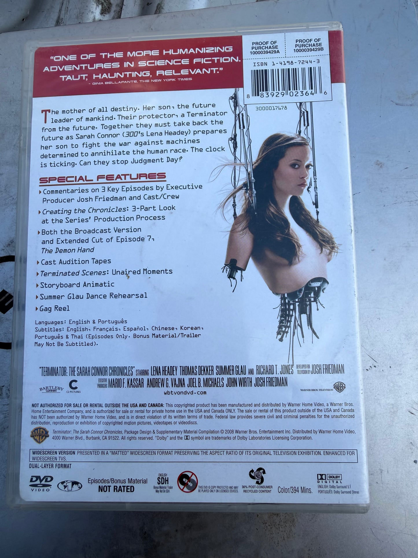 Terminator the Sarah Connor Chronicles series season one on DVD…