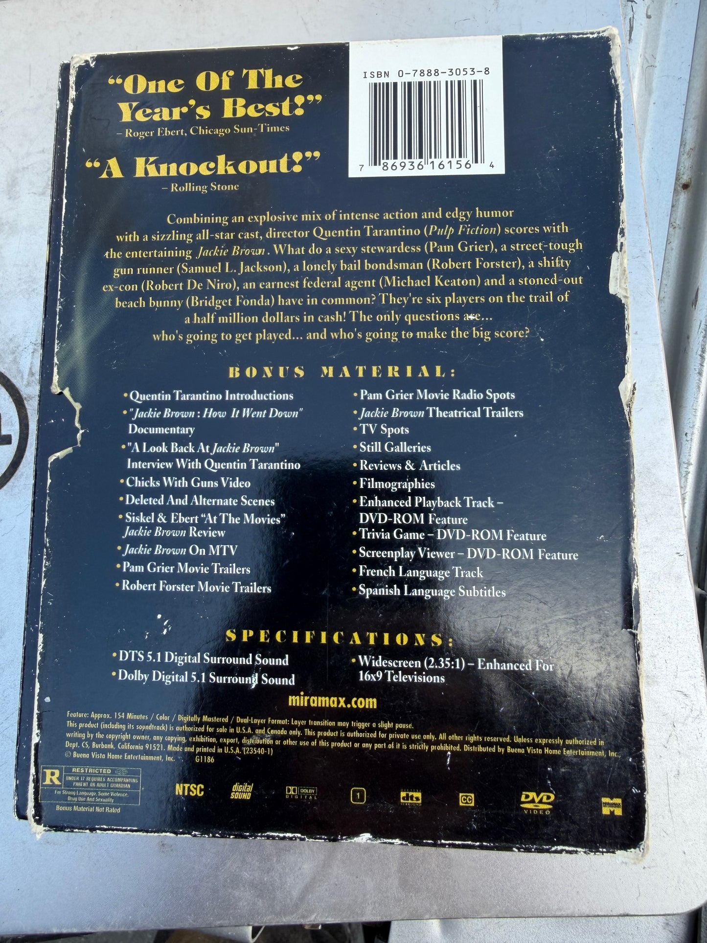 Jackie Brown. Best movie of the year. With lots of bonus features dvd set …