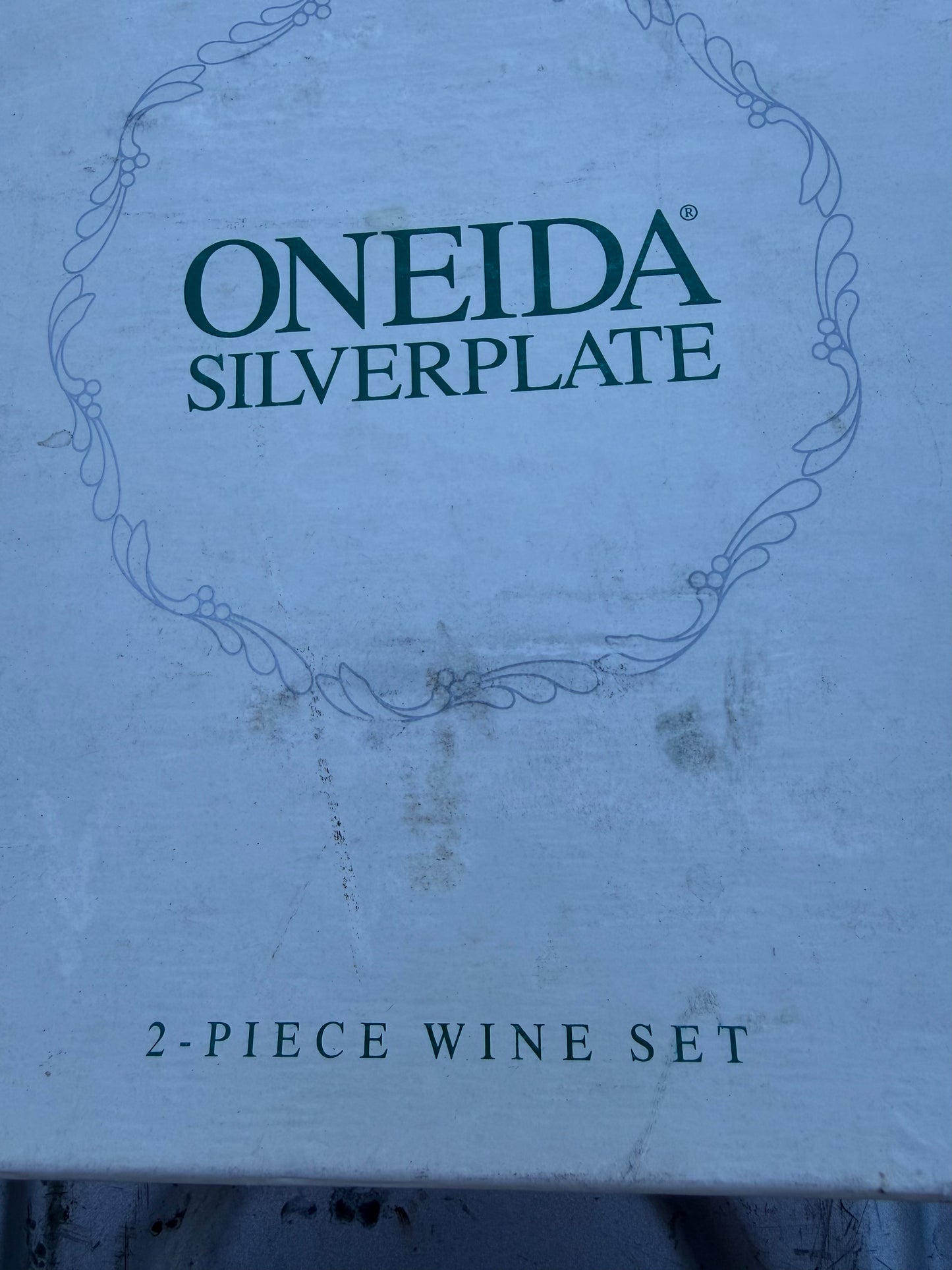 Oneida silver plated wine opener 2 piece new in box …