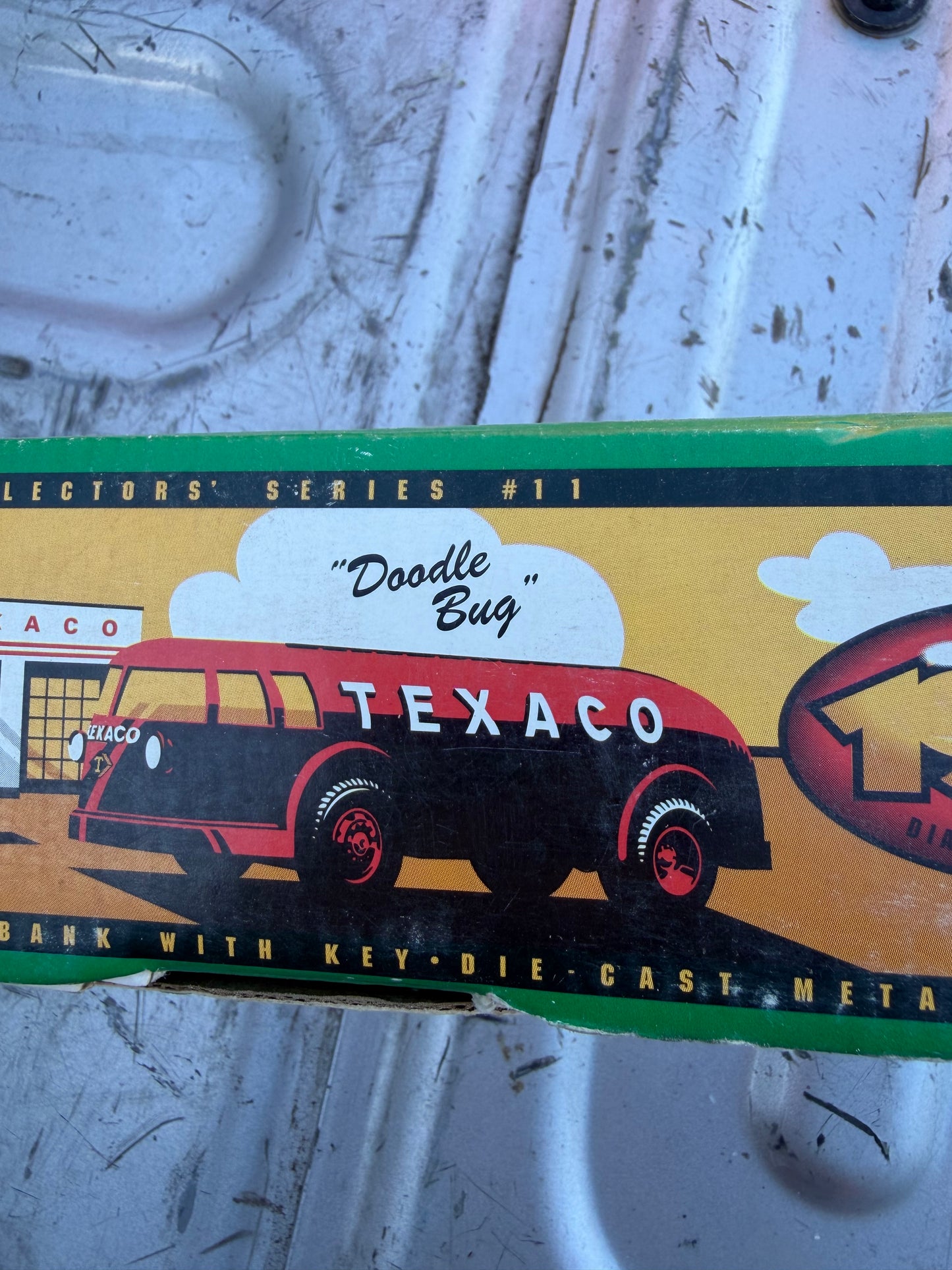 Doodle bug Texaco oil truck bank all metal new vintage toy…