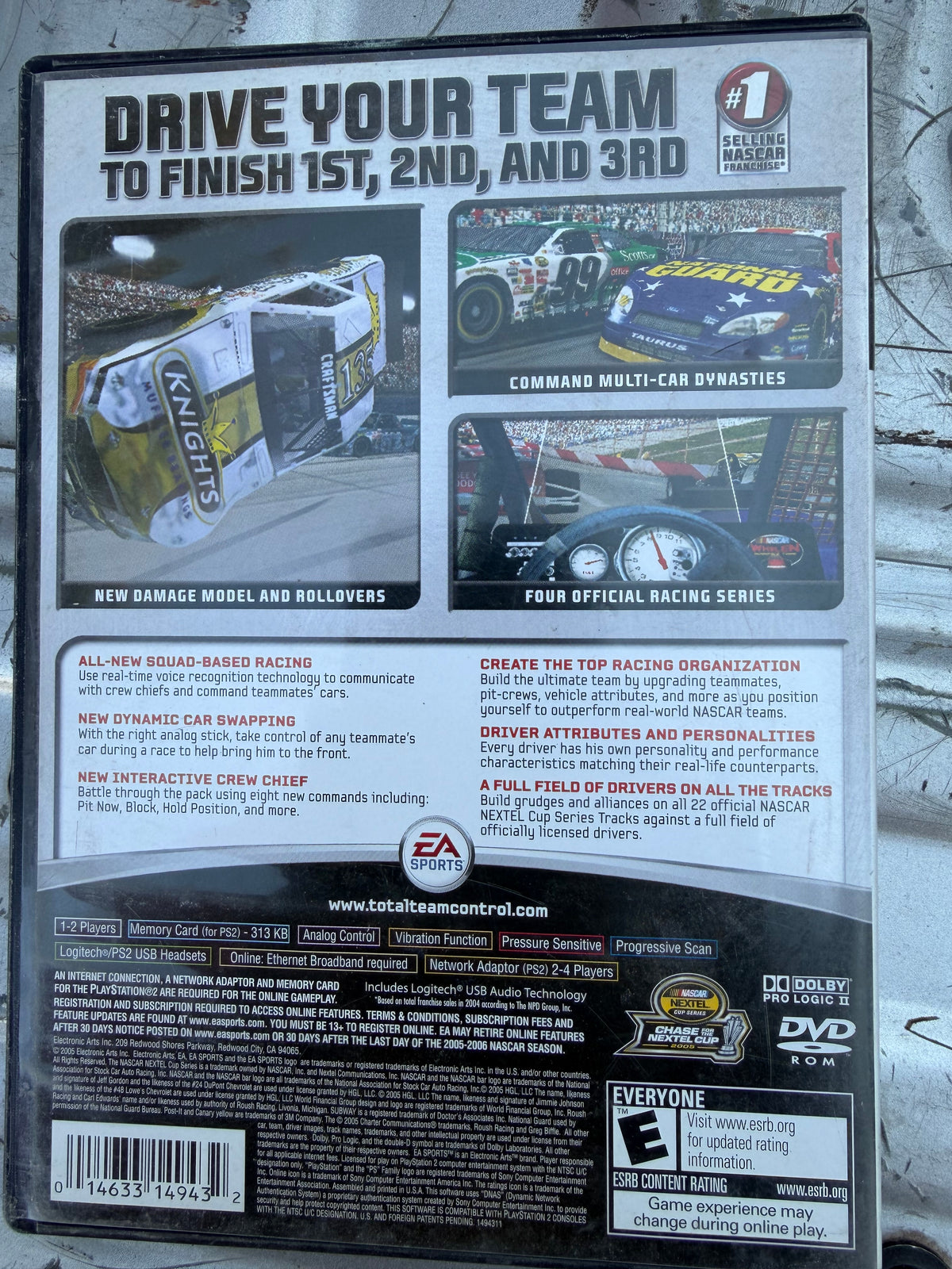 NASCAR 06 play Station 2 game car racing with total team control used…