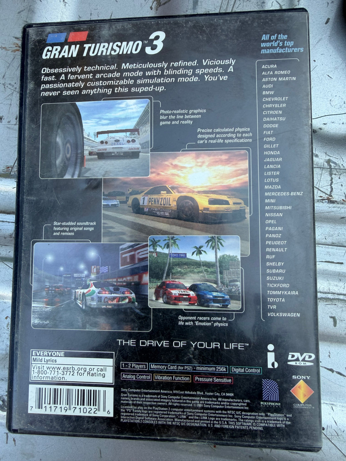 Grand Turismo 3 play Station 2 game racing car used …