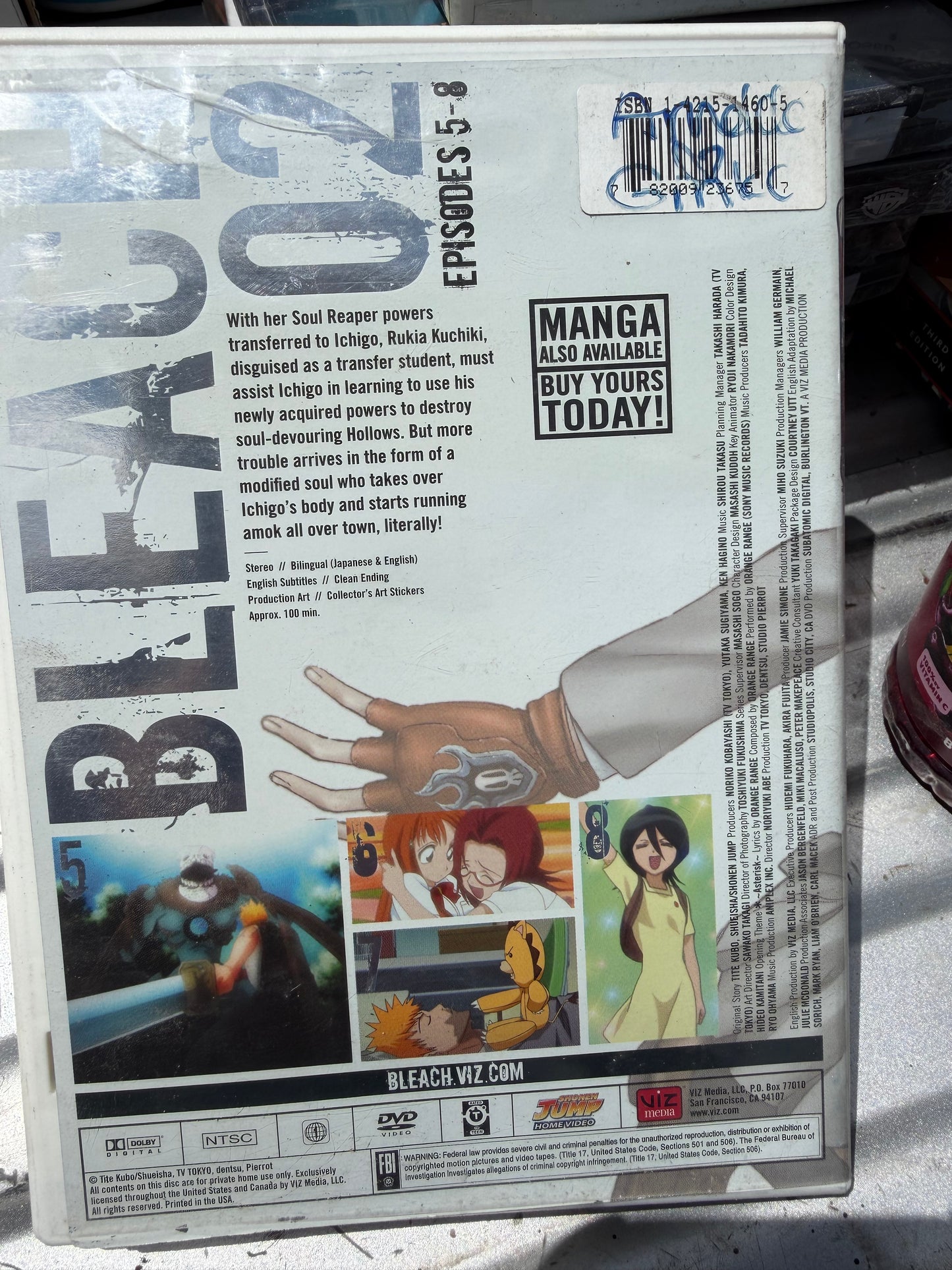 Bleach 02. Anime series animated cartoon episodes 5-8 used…