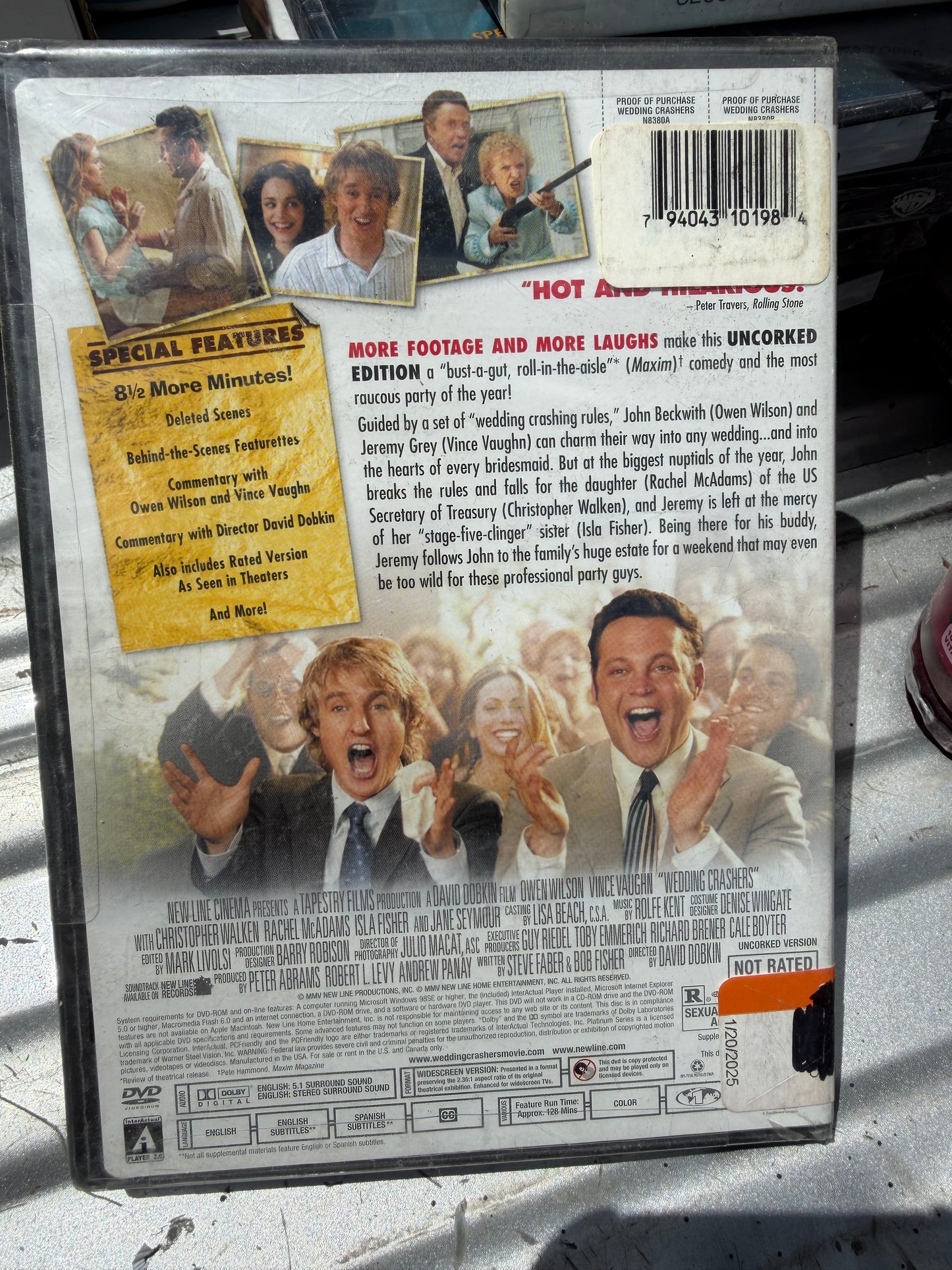 Wedding Crashers DVD movie with Owen Wilson new movie sealed…