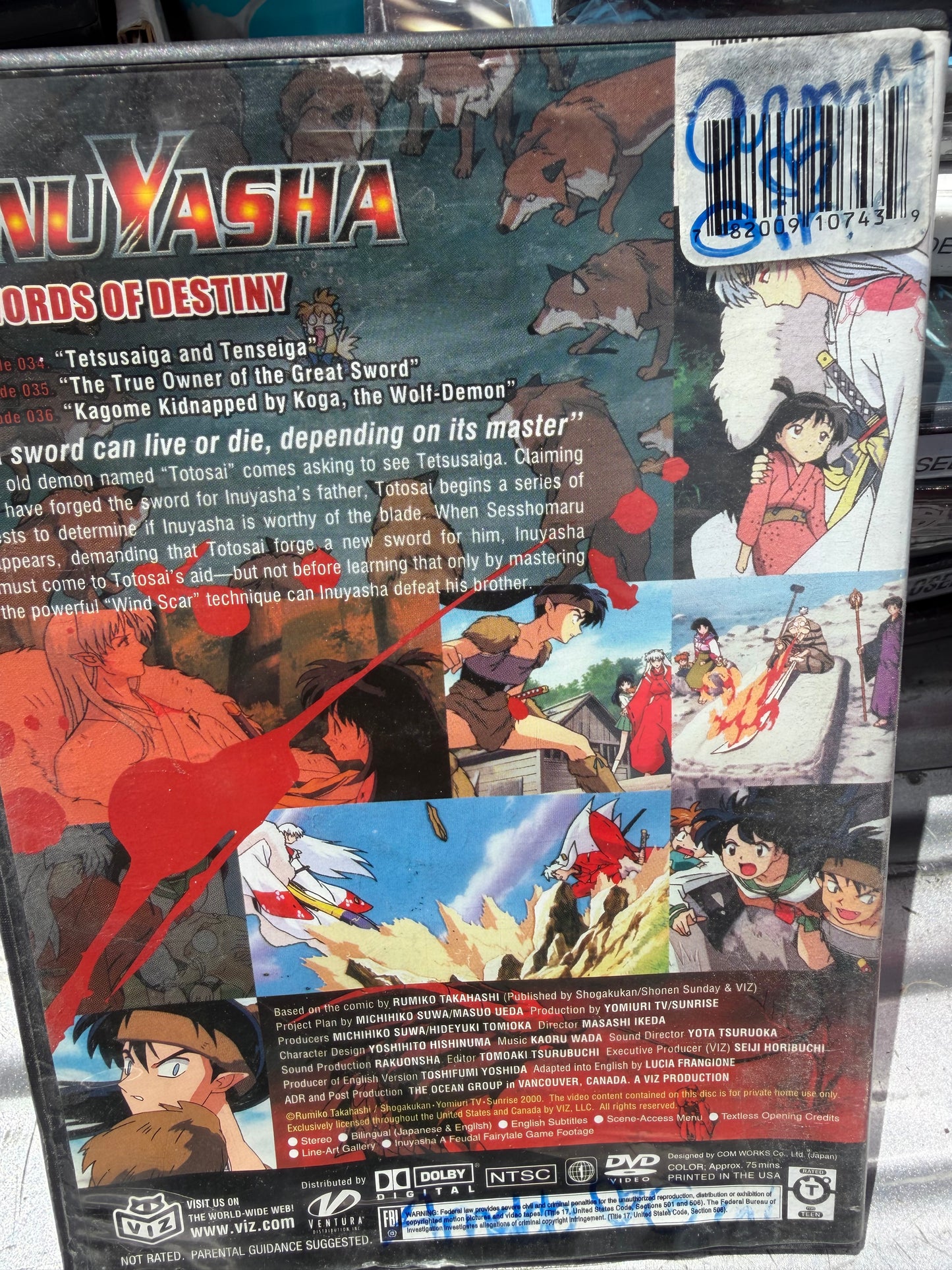 Inuyasha dvd the Swords Of Destiny anime series animated cartoon used…