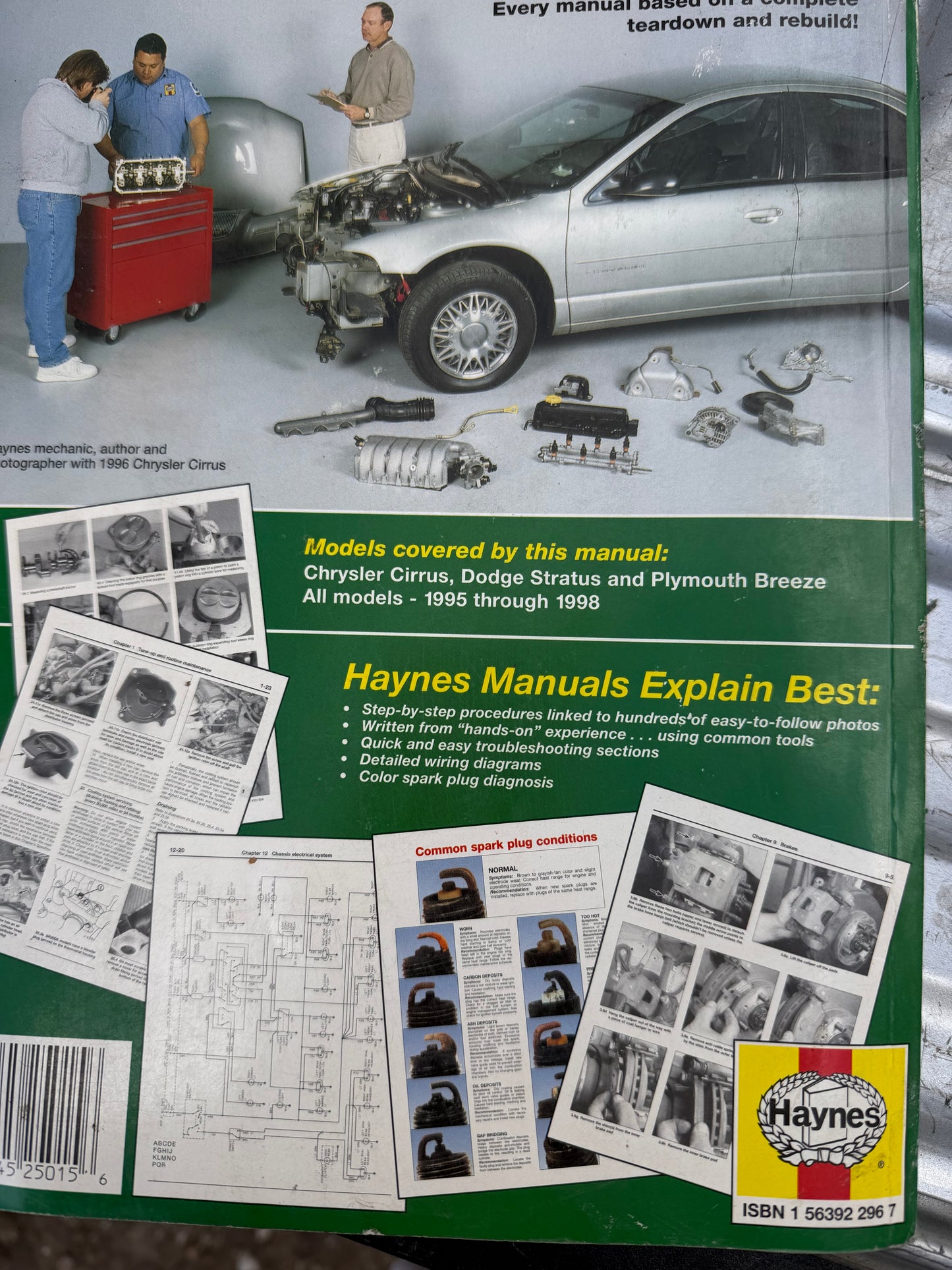 Haynes auto book Haynes Automotive Repair Manual for Dodge Stratus , Plymouth Breeze , Chrysler Cirrus. 1995-1998….