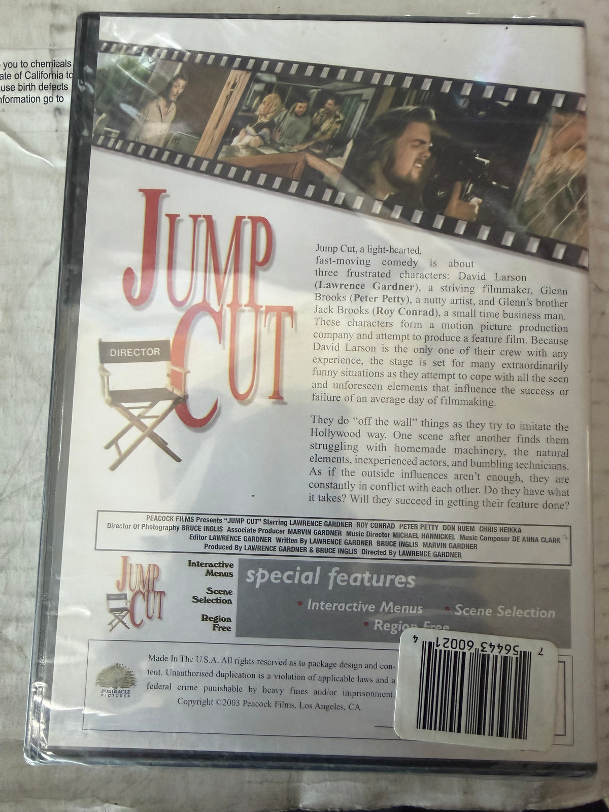 Jump Cut DVD movie new sealed A look into film making life …