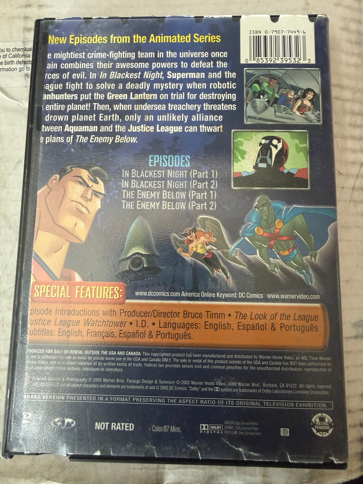 Justice League animated DVDs movie justice on trail…