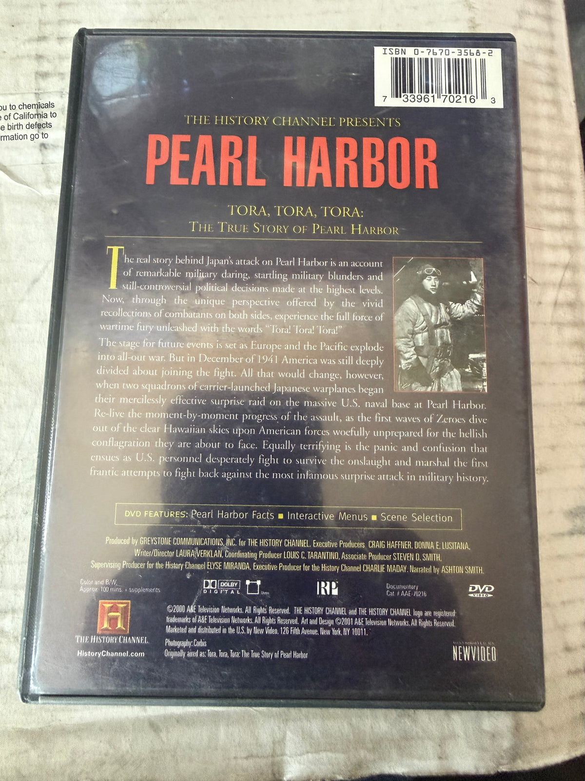 Pearl Harbor History Channel version used…