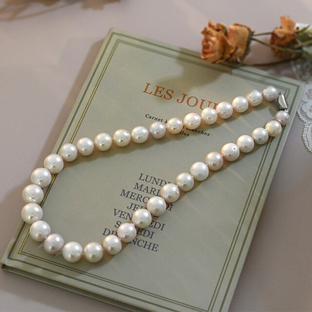 Valentines Day Big Edison Natural Freshwater Pearl Necklace