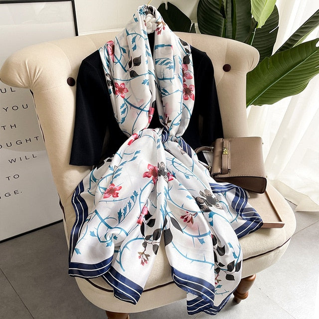 Luxury Polyester Soft Scarf Womens Shawl Silky NEW