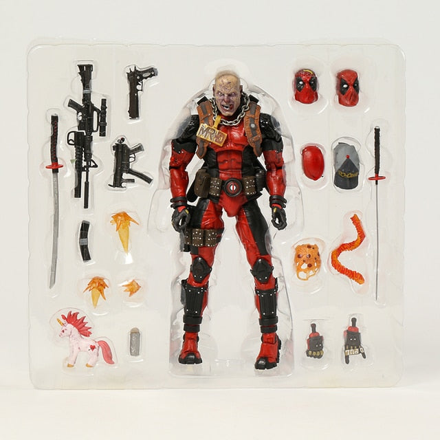 Deadpool 8" Marvel Character Articulating Poseable Action Figure Highly Detailed Toy, NEW