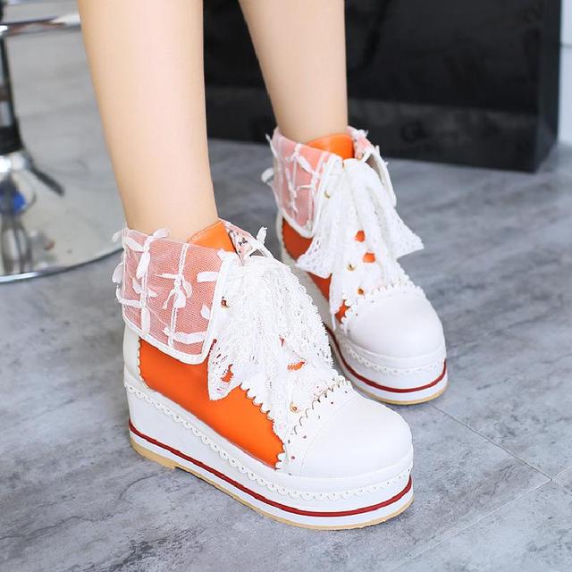 Female Anime Cosplay Costume Shoes Vintage Japanese Style NEW