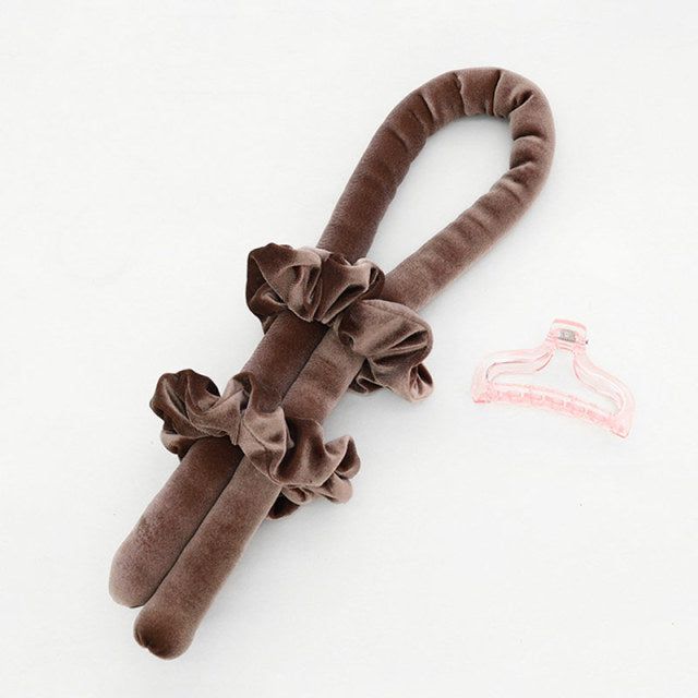 Soft Pearl Cotton Hair Curler No heat Damage Or Breakage Clips Mauve Blue Pink Red Yellow Black Green AMB